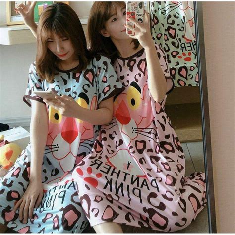 Cotton Nightdress Lingerie Pajamas Baju TIdur Cartoon 12 Design Shopee Malaysia