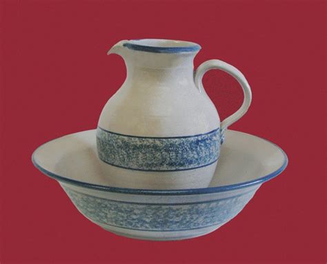 Bowl And Pitcher Set Red Wing Stoneware And Pottery
