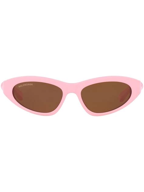 Balenciaga Twist Arm Cat Eye Sunglasses Pink Editorialist