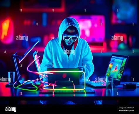 Anonymous Hacker Modernizado Con Capucha Concepto E Idea De Hacking