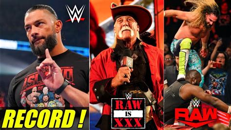 Roman Reigns New Record 2023 Hulk Hogan Returns To Wwe Raw 30 2023 Wwe Raw Viewership This