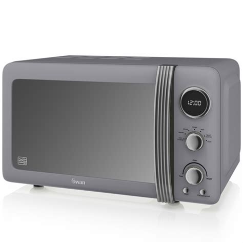 Swan Sm22030grn Retro Digital Microwave 20l Grey Kettle And Toaster Man