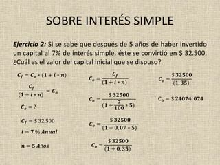 Ejercicios Resueltos Sobre Inter S Simple Y Compuesto Ppt