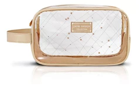 Necessaire Organizador Bolsa Viagem Alça Lateral Glow Jacki Cor Nude MercadoLivre
