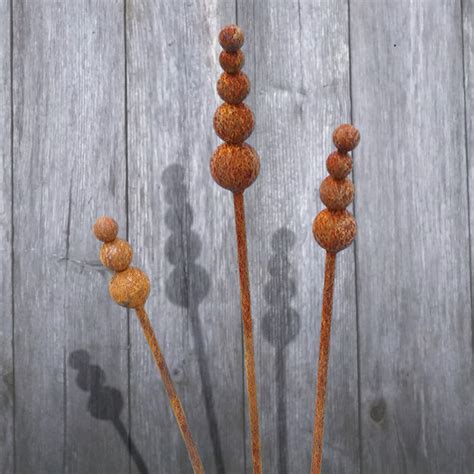 Rusty Metal Reed Garden Sculpture Rustic Garden Art Etsy