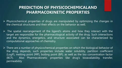 PREDICTION AND ANALYSIS OF ADMET PROPERTIES OF NEW Pptx