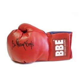 Sir Henry Cooper Signed Boxing Glove Red Bbe Genuine Signed Sports