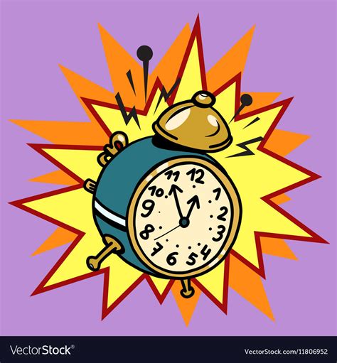 Alarm Clock Rings Time Royalty Free Vector Image