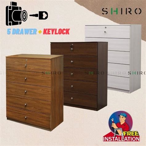 Free Installation Laci Baju Drawer Storage Cabinet 5 Layer Chest