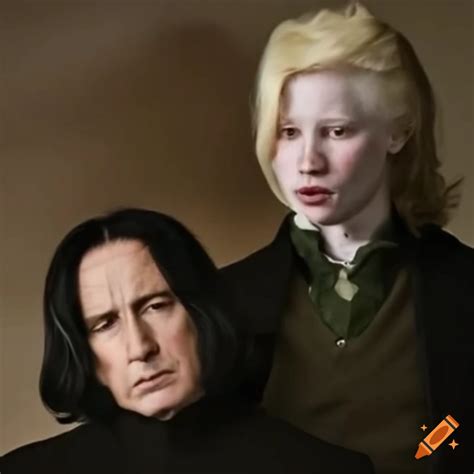 Severus Snape And His Albino Son Standing Together On Craiyon