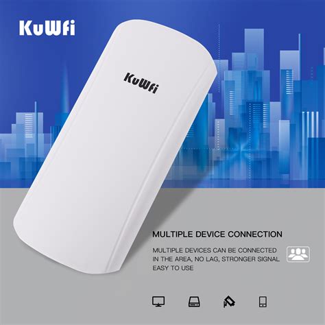 KuWFi 5.8Ghz 11ac 450Mbps 2-3km Wireless Bridge 12 Dbi Point to Point ...