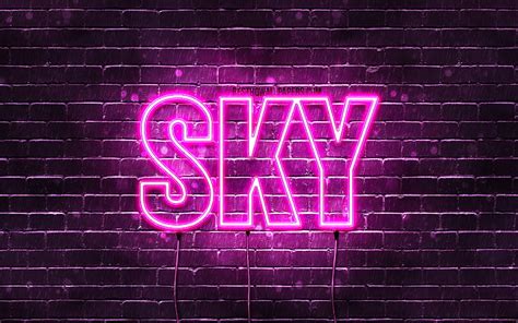 Sky With Names Female Names Sky Name Purple Neon Lights Happy