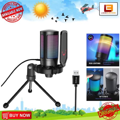 Fifine A6 Ampligame Usb Condenser Gaming Microphone With Rgb Light