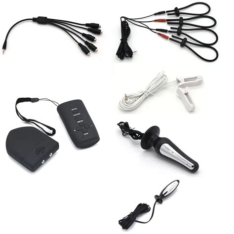Wireless Remote Control Electro Shock Penis Cock Ring Anal Plug Electric Nipple Clamps Massage