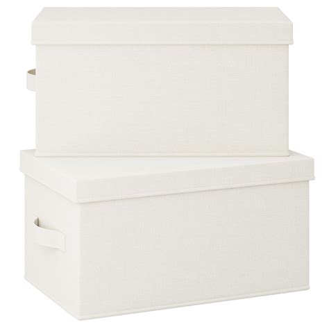 Vailando Storage Bin 2 Pack, Large Storage Bins with Lids, Decorative ...