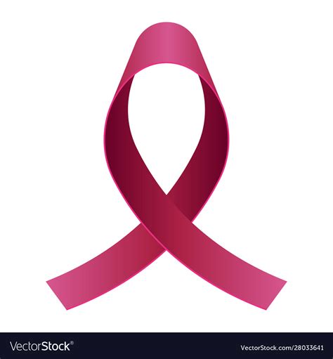 Isolated pink ribbon Royalty Free Vector Image