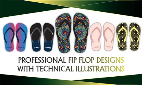 design creative  unique illustrations   flip flops