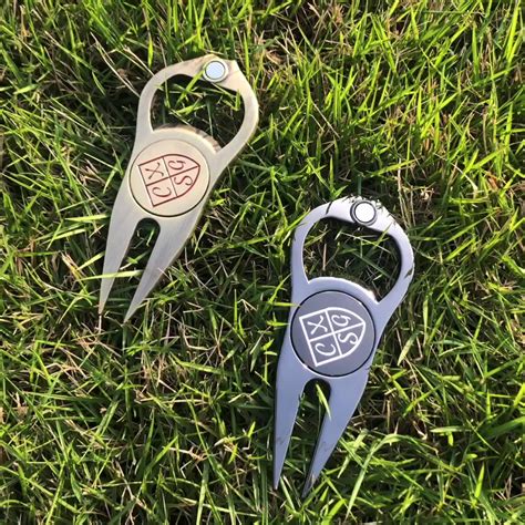 Custom Ball Marker Golf Bottle Opener Repair Divot Tool With Magnetic