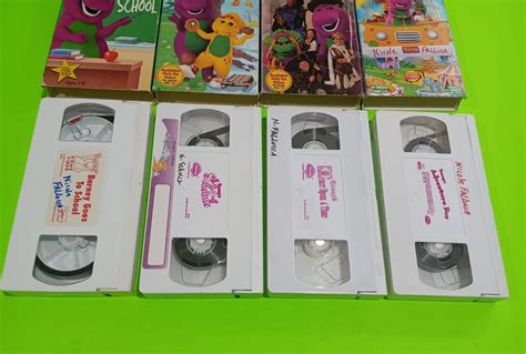 Barney Classic Collection 4 VHS video tape lot Bundle 1996 Vintage Kids