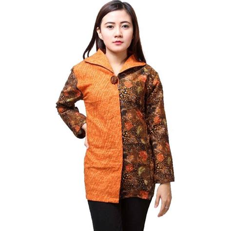 Model Baju Batik Kantor Wanita Kombinasi Eksotis Model Baju