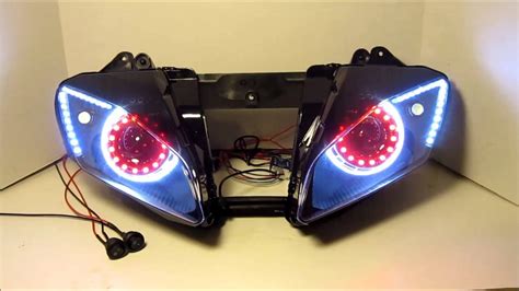 12 2006 2013 Yamaha R6 HID Projector Headlights BiXenon Dual Angel