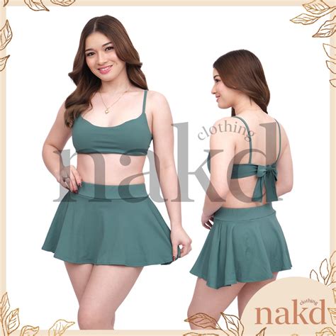 Nakd Fashion Roxy Sexy Skater Two Piece Padded Bikini Swimsuit Bathing Suit Set Beach Wear