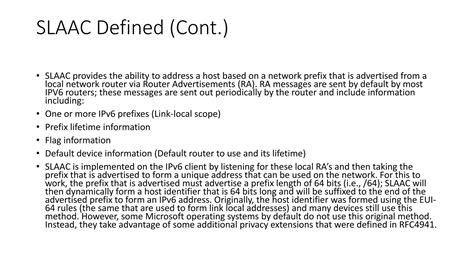 Ipv6 Slaac Concepts And Configuration PPT