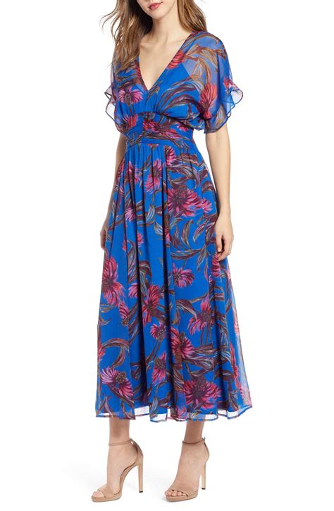 Leith Botanical Print Maxi Dress Regular Plus Size Nordstrom