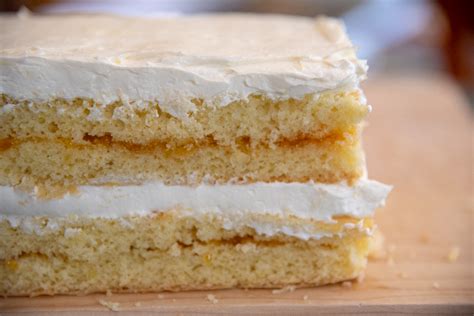 Lemon Naked Layer Cake With Apricot Jam And Lemon Buttercream Frosting