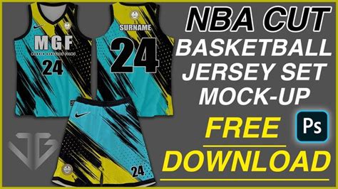 BASKET JERSEY SET FREE MOCK-UP DOWNLOAD - NBA CUT