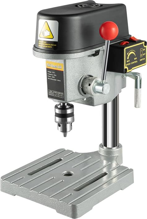 110V Mini Benchtop Drill Press, 3 Adjustable Speed 340W Tabletop ...