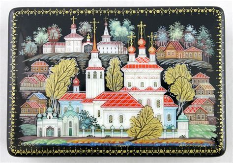 Шкатулка "Холуй" 10х6 см, арт. 773, с.Холуй