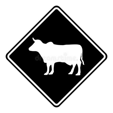 Cattle Traffic Warning Stock Vector Illustration Of Symbol 267435425