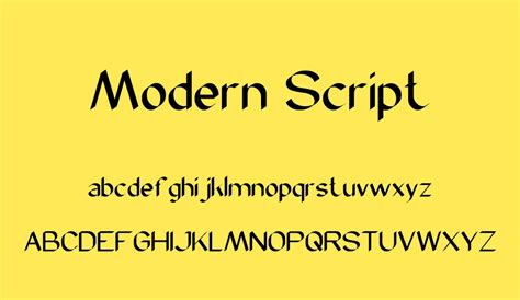 modern script  font