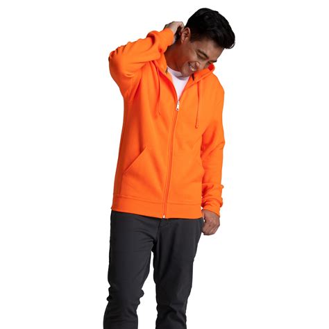 Fruit Of The Loom Mens Eversoft Fleece Full Zip Hoodie Jacket Sizes S