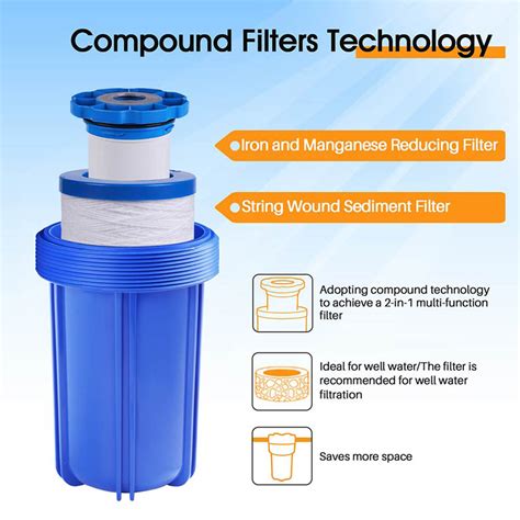 ICEPURE 1 Stage 10 x 4.5 Inch Whole House Water Filtration System ...
