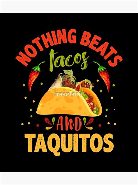 Tacos And Taquitos Cinco De Mayo Festival Mexican Food Poster For