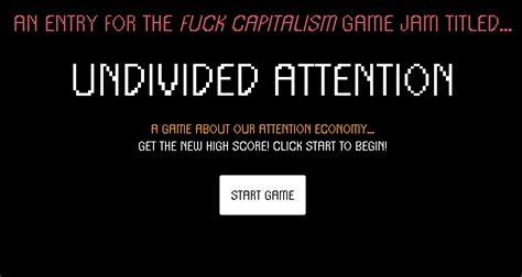 Rate Undivided Attention By Stefems For Fuck Capitalism Jam 2024 Itch Io
