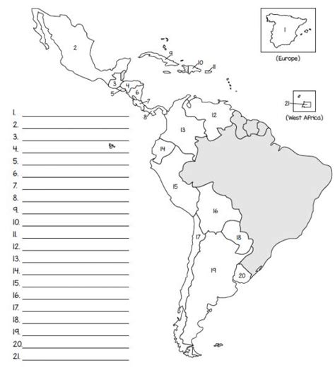 Print Map Quiz Spanish Speaking Countries Map Spanish