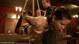 Suspension And Lesbian Licking Help Make The Stern Maste XXX Dessert