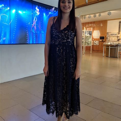 Gorgeous Lace Navy Midi Dress Nude Slip Underneath Depop