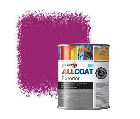 Zinsser Allcoat Exterior Wall Paint RAL 4006 Verkeerspaars - 1 liter