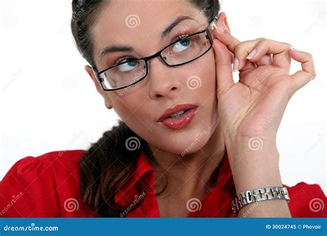 A Cute Brunette Stock Image Image Of Eyes Brown Hair