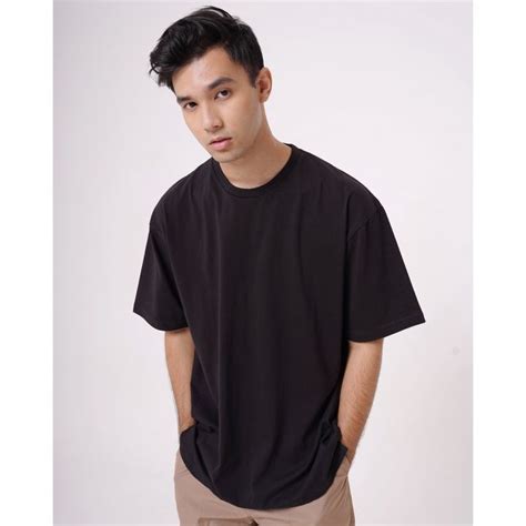 Koze Oversized Comfort Black T Shirt Kaos Polos Oversized Hitam