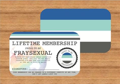 FRAYSEXUAL Lifetime Membership Card Gay Pride Card LGBT Identity Card Perfect Rainbow