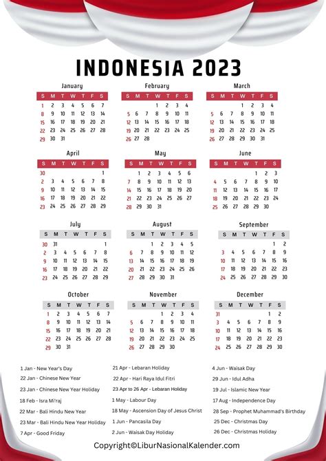 Calendar 2023 Indonesia | Public Holidays 2023