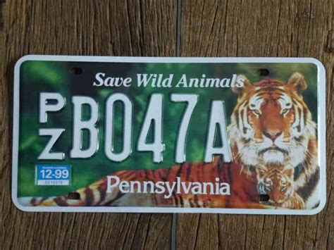 Rare Special Graphic License Plate Pennsylvania Wildlife