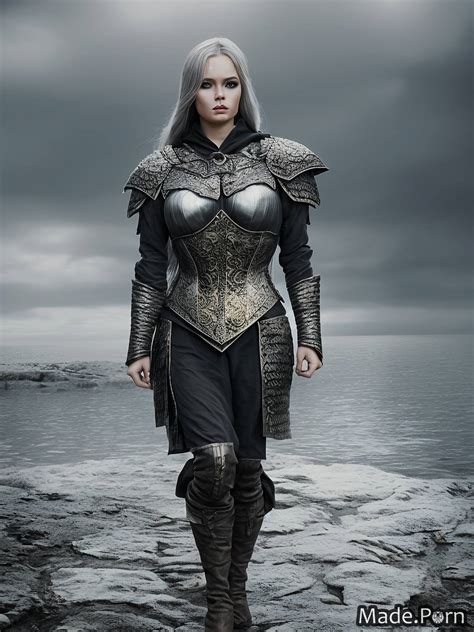 Porn Image Of Silver Viking Fantasy Armor Damascus Steel Woman Corset Created By AI