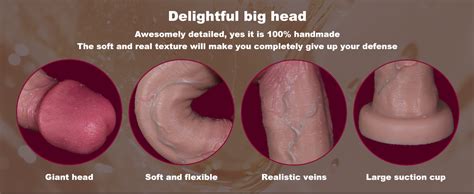Amazon Heuceo Realistic Silicone Thick Huge Glans Dildo Big Dildos With Suction Cup For