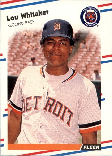 1988 Fleer 75 LOU WHITAKER Detroit Tigers EBay